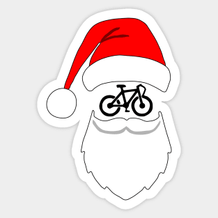 Santa Cycling Merry Bikemas Sticker